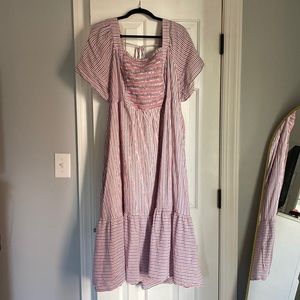 Old Navy midi dress (red, white and blue stripes)